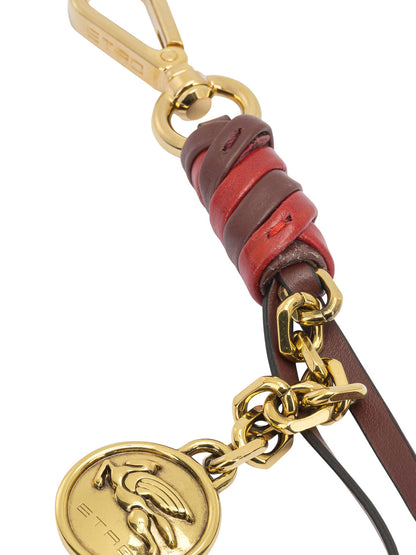 Etro "Chain" Charm - Burgundy