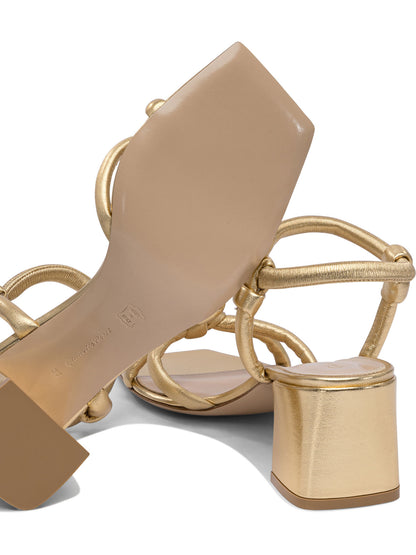 Gianvito Rossi "Juno 55 mm" heeled sandals - Gold
