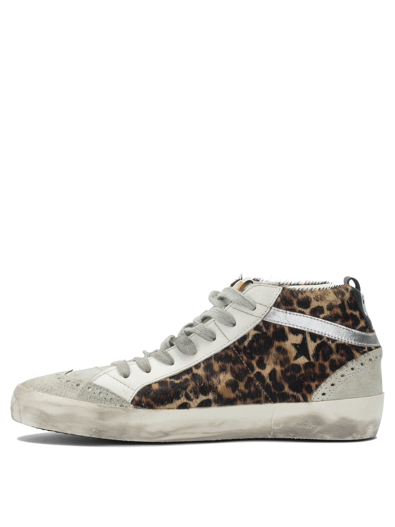 Golden Goose "Mid Star" High-Top Sneakers - Brown