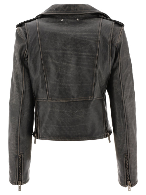 Golden Goose "Chiodo Destiny" Leather jacket - Black