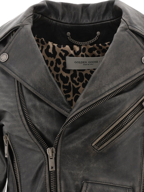 Golden Goose "Chiodo Destiny" Leather jacket - Black