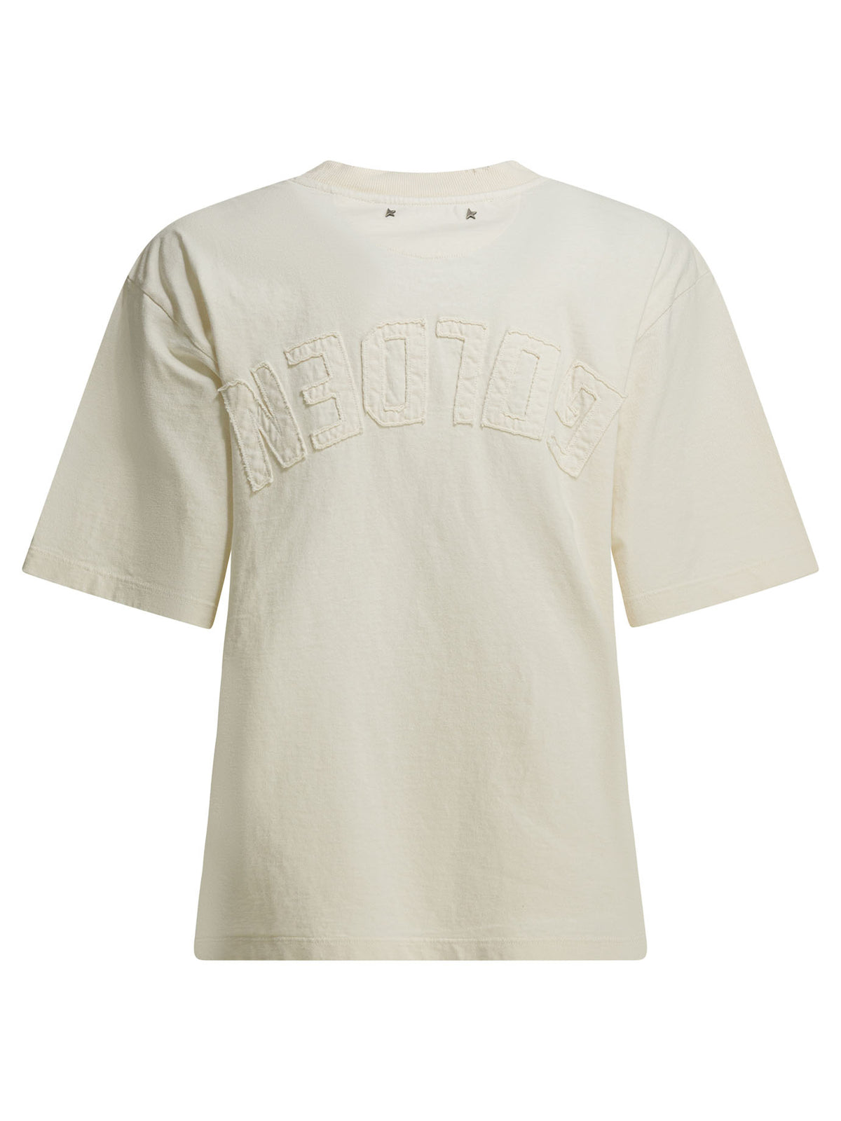 Golden Goose Crew neck T-shirt with reverse logo - White