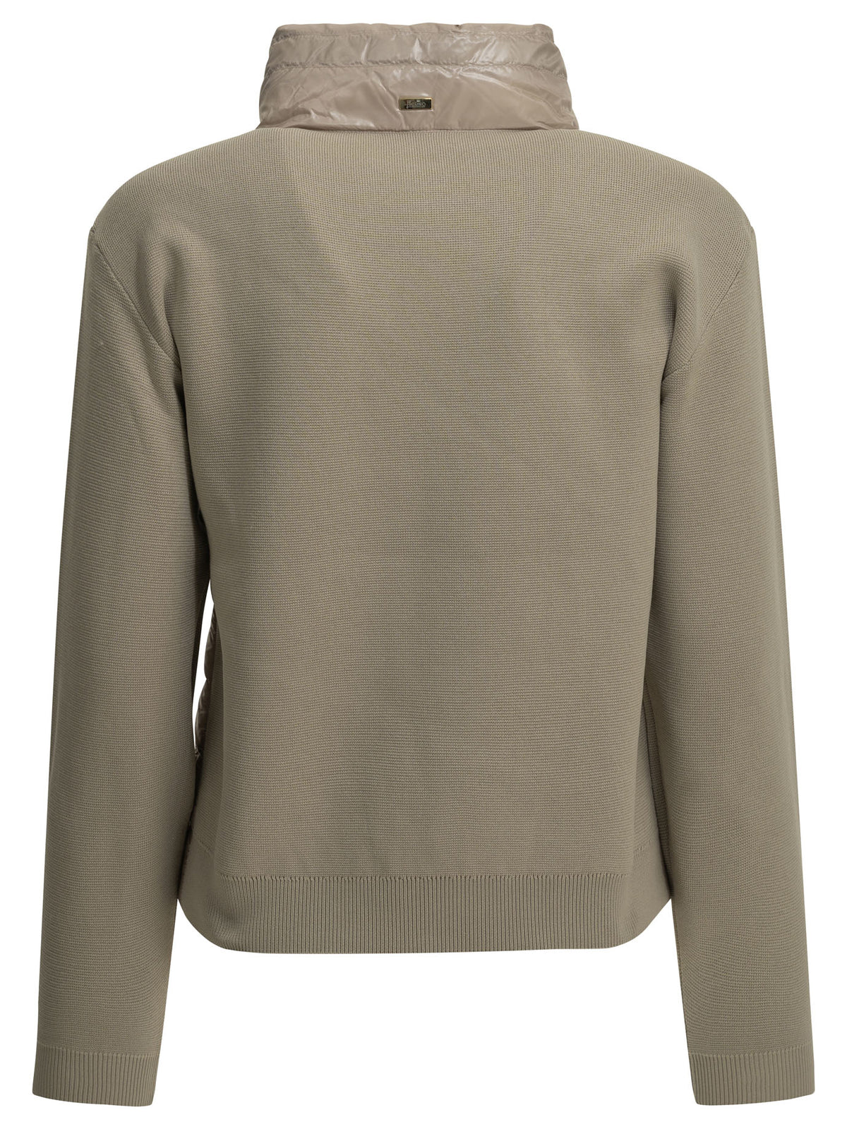 Herno Cotton and Ultra-light nylon short down jacket - Beige