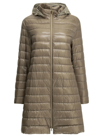 Herno Long down jacket made of ultra-light nylon - Beige