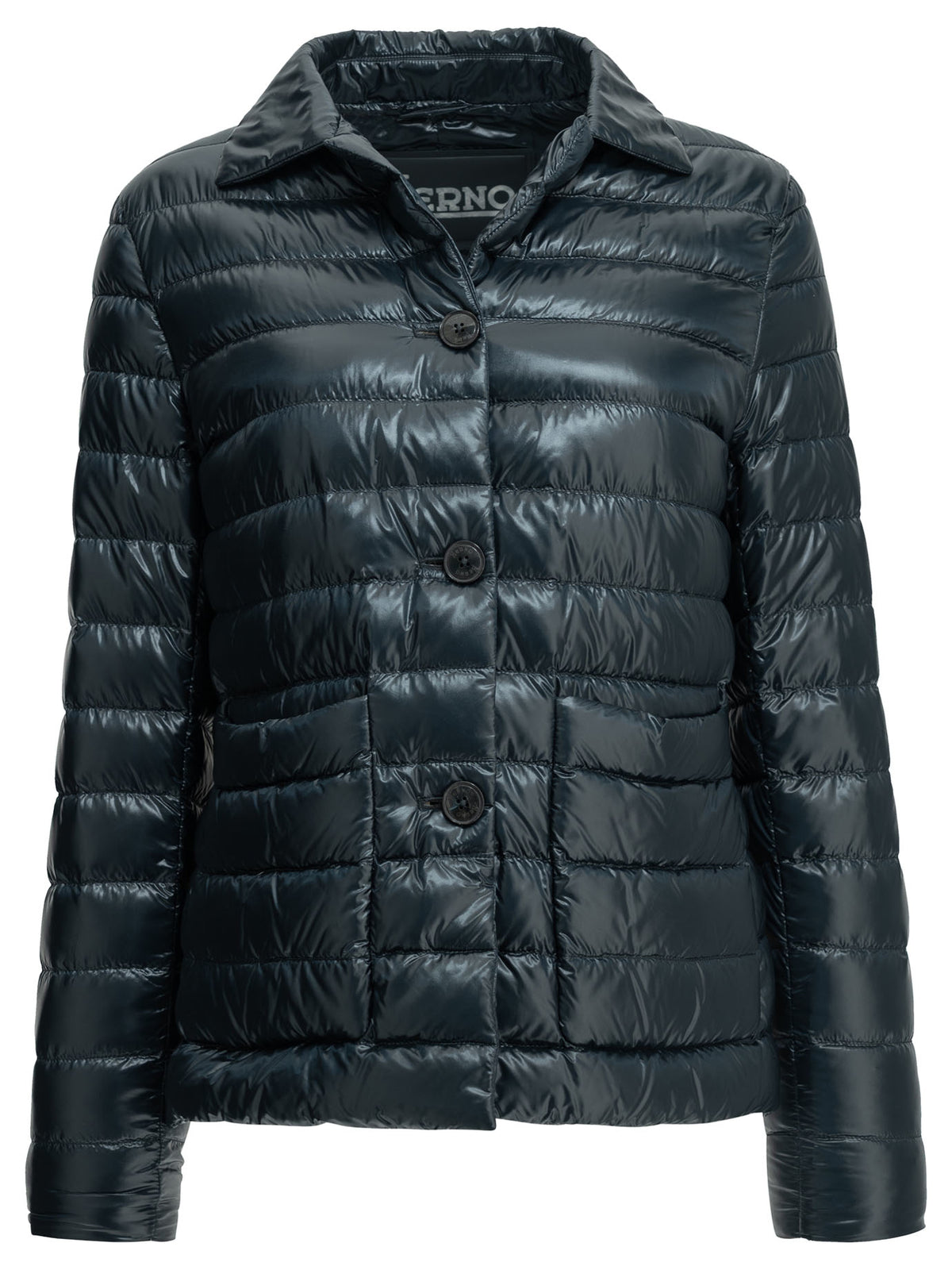 Herno Ultra-light nylon short down jacket - Blue