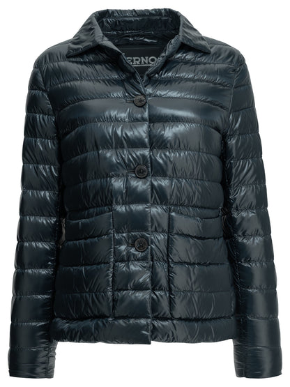 Herno Ultra-light nylon short down jacket - Blue