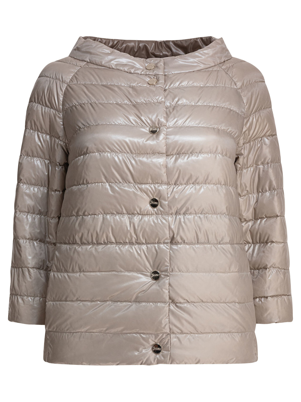 Herno Reversible short down jacket made of ultra-light nylon - Beige