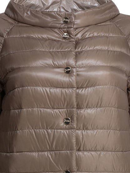 Herno Reversible short down jacket made of ultra-light nylon - Beige