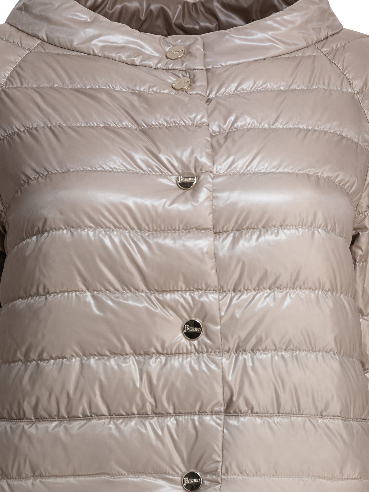 Herno Reversible short down jacket made of ultra-light nylon - Beige
