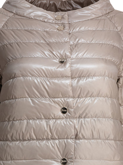 Herno Reversible short down jacket made of ultra-light nylon - Beige