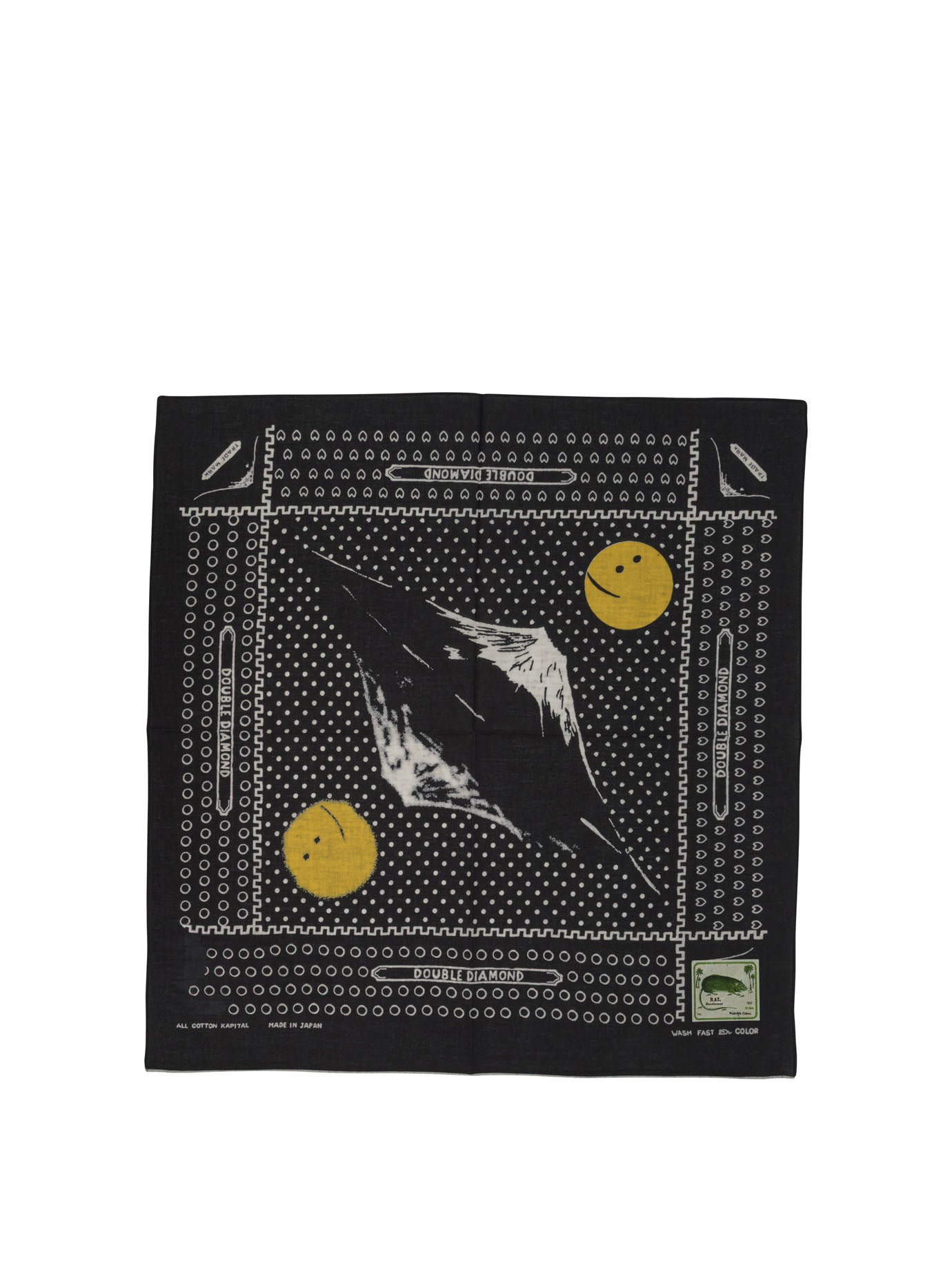 Kapital "Fastcolor Selvedge" Bandana - Black