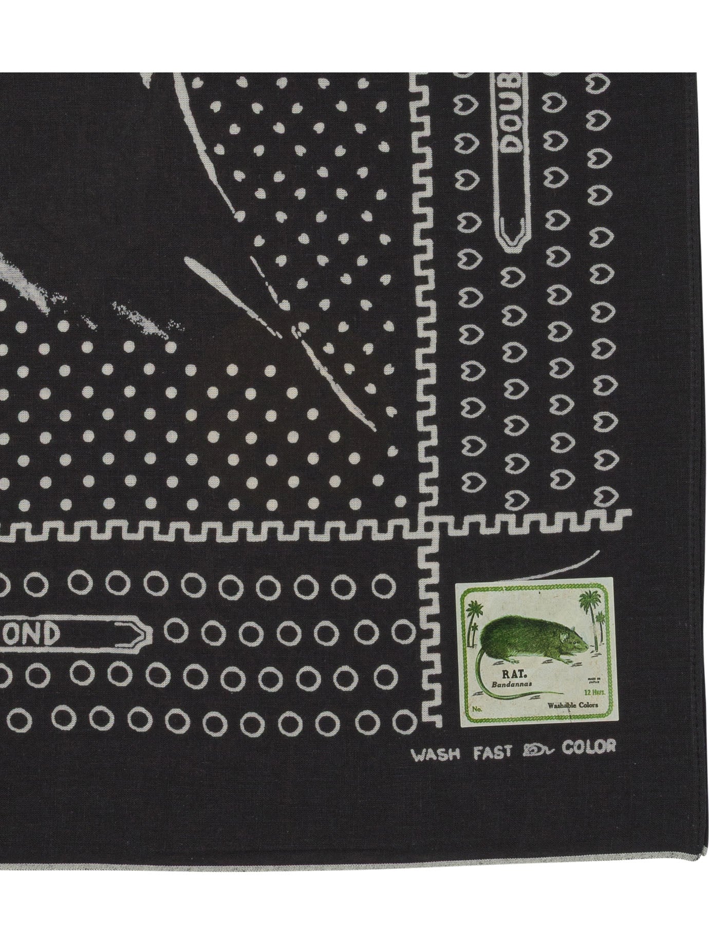 Kapital "Fastcolor Selvedge" Bandana - Black
