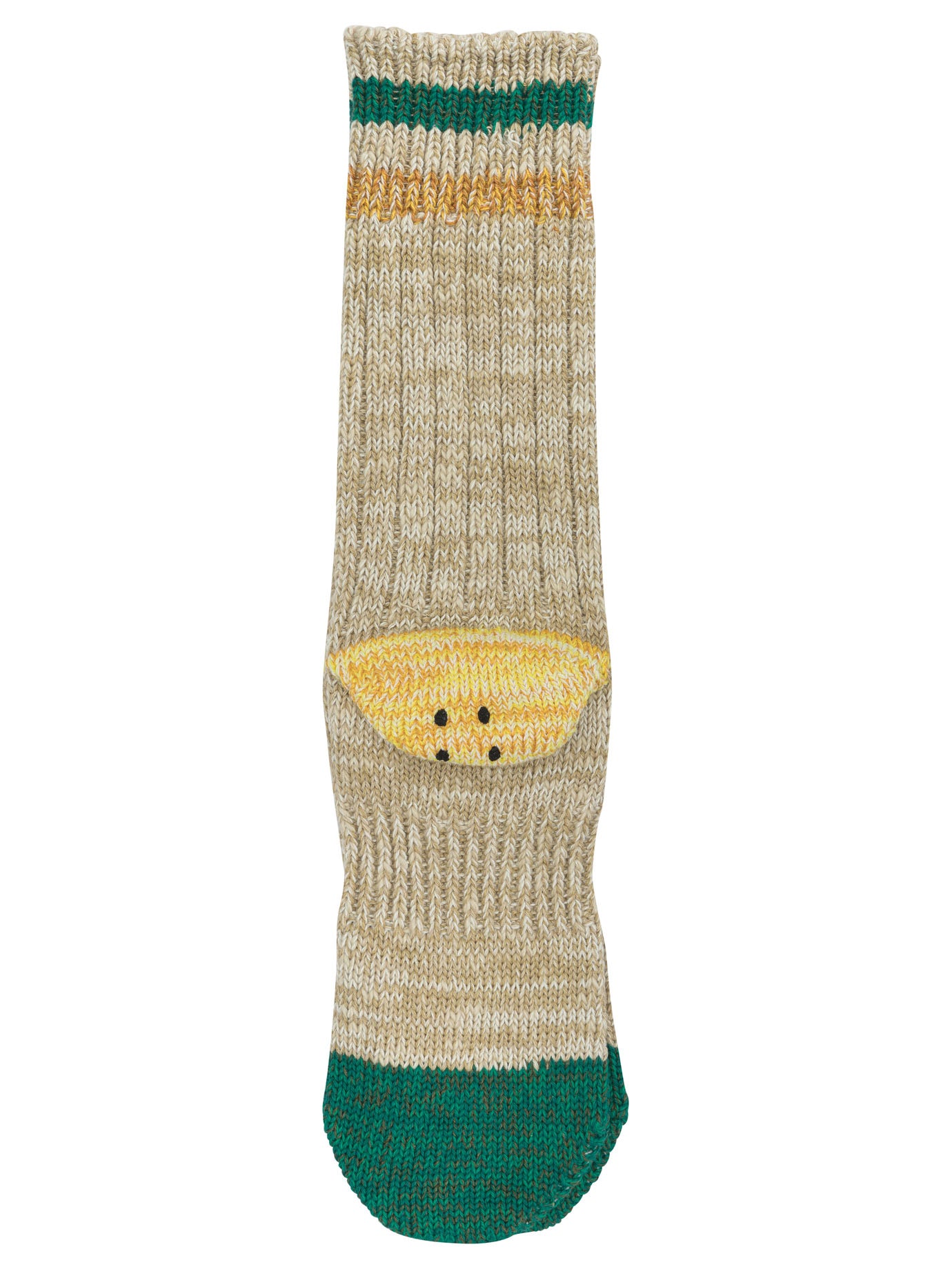 Kapital "Rainbowy Happy Heel" Socks - Beige