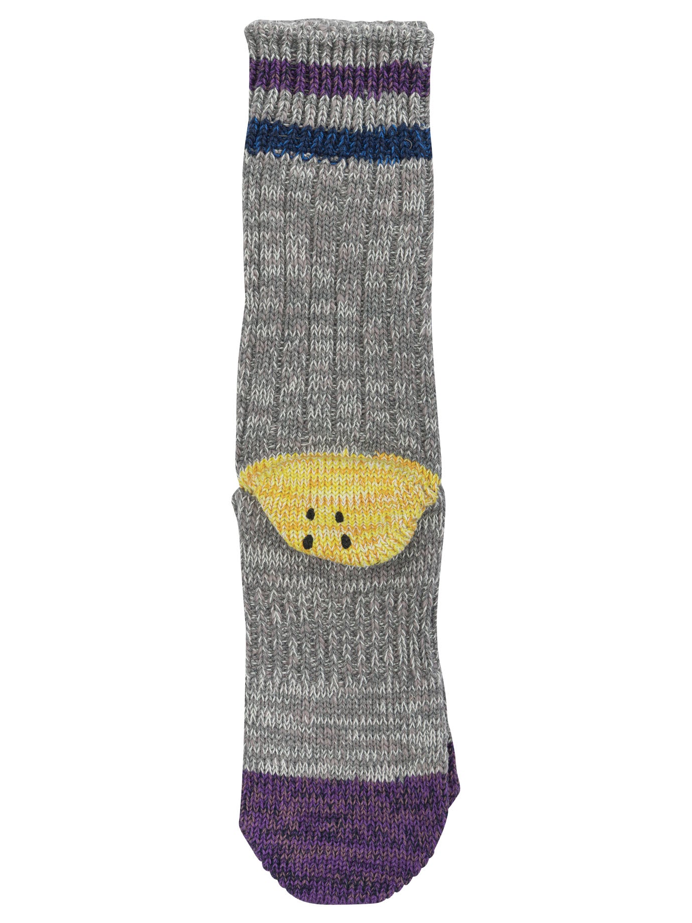 Kapital "Rainbowy Happy Heel" Socks - Grey
