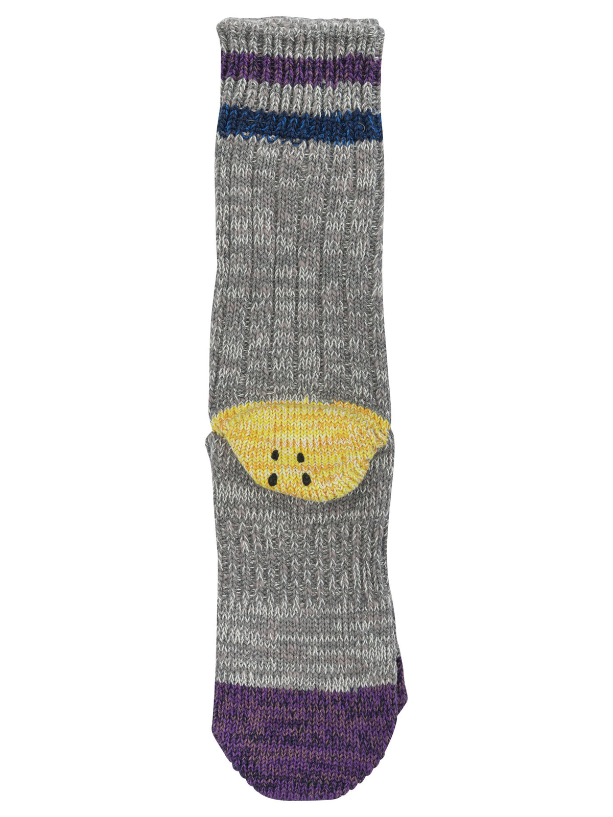 Kapital "Rainbowy Happy Heel" Socks - Grey