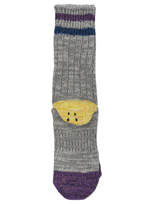 Kapital "Rainbowy Happy Heel" Socks - Grey
