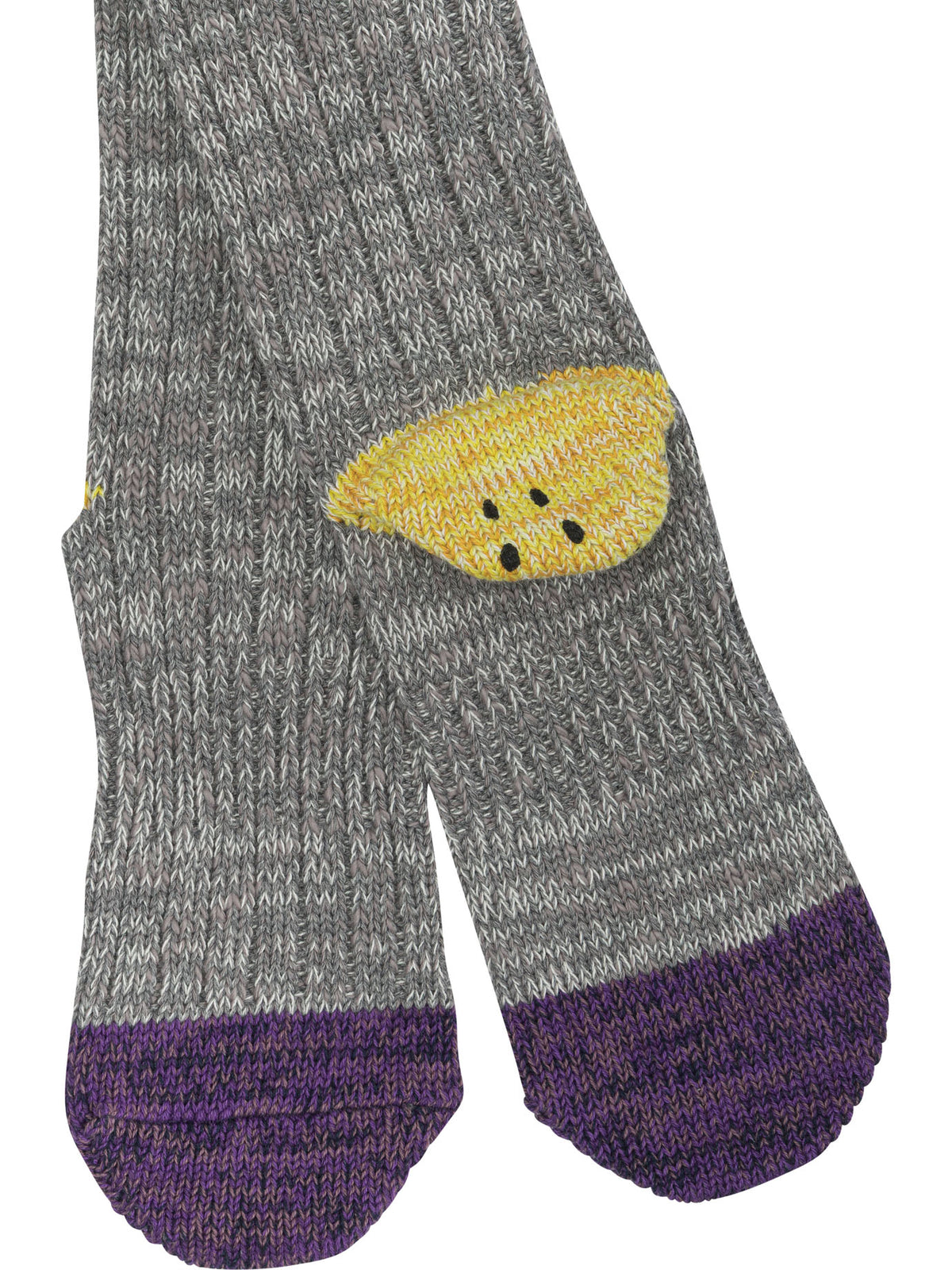 Kapital "Rainbowy Happy Heel" Socks - Grey