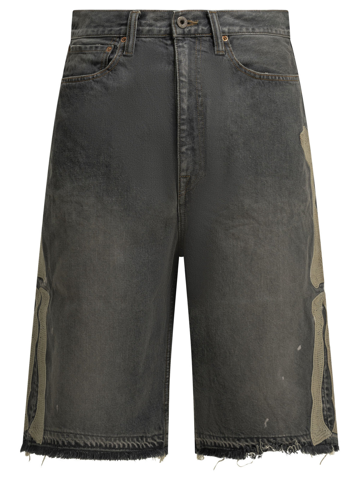 Kapital "Bone" Five-Pocket Shorts - Black