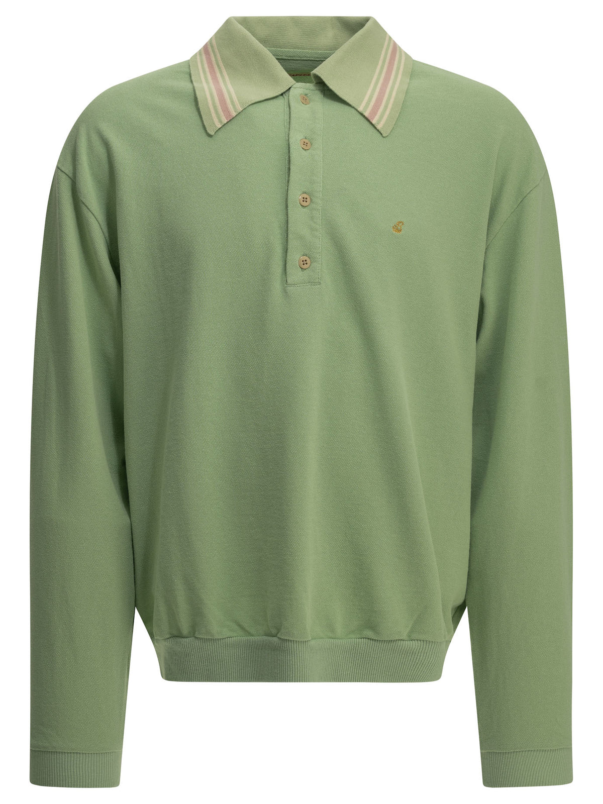 Kapital Polo shirt with buttons and logo - Green