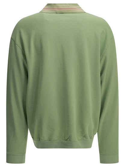 Kapital Polo shirt with buttons and logo - Green