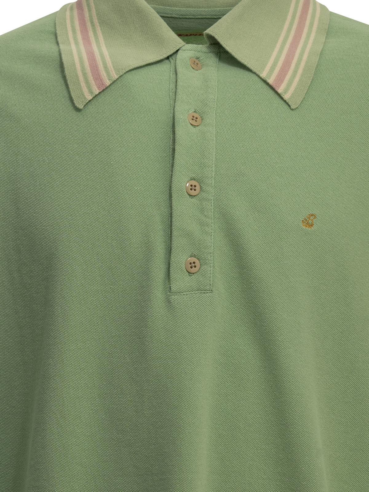 Kapital Polo shirt with buttons and logo - Green