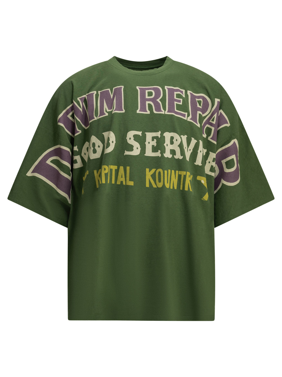 Kapital "Jersey Huge" Crew-Neck T-Shirt - Green