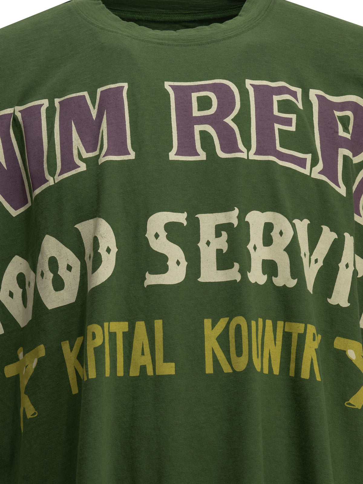 Kapital "Jersey Huge" Crew-Neck T-Shirt - Green