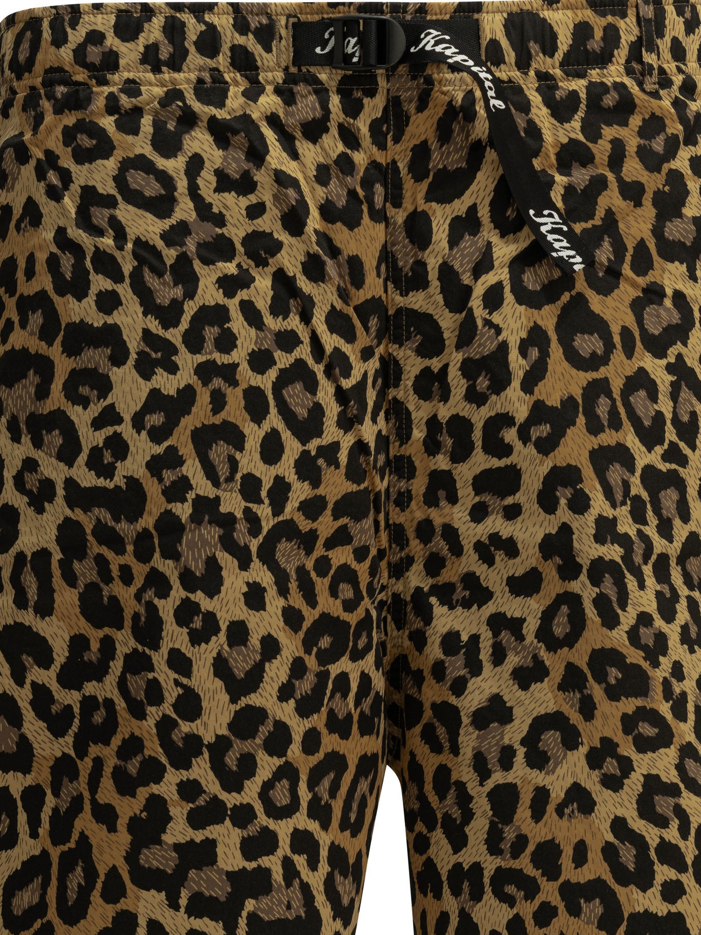 Kapital "Burberry Leopard" Shorts with Laces - Beige