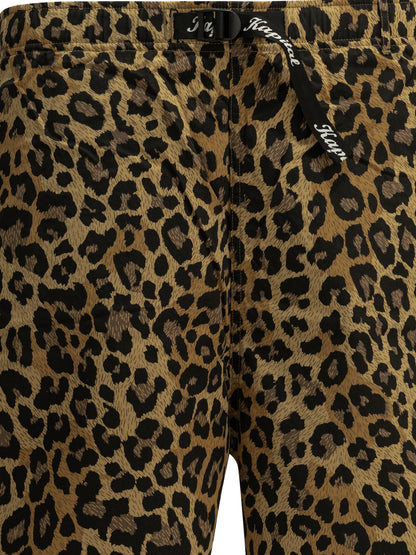 Kapital "Burberry Leopard" Shorts with Laces - Beige