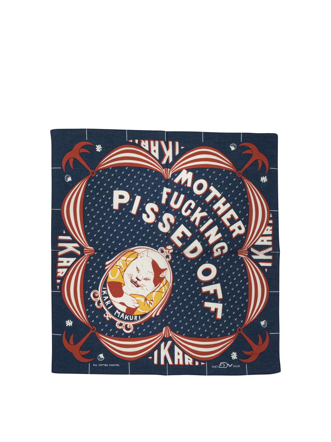 Kapital "Ikari Makuri" Bandana - Blue