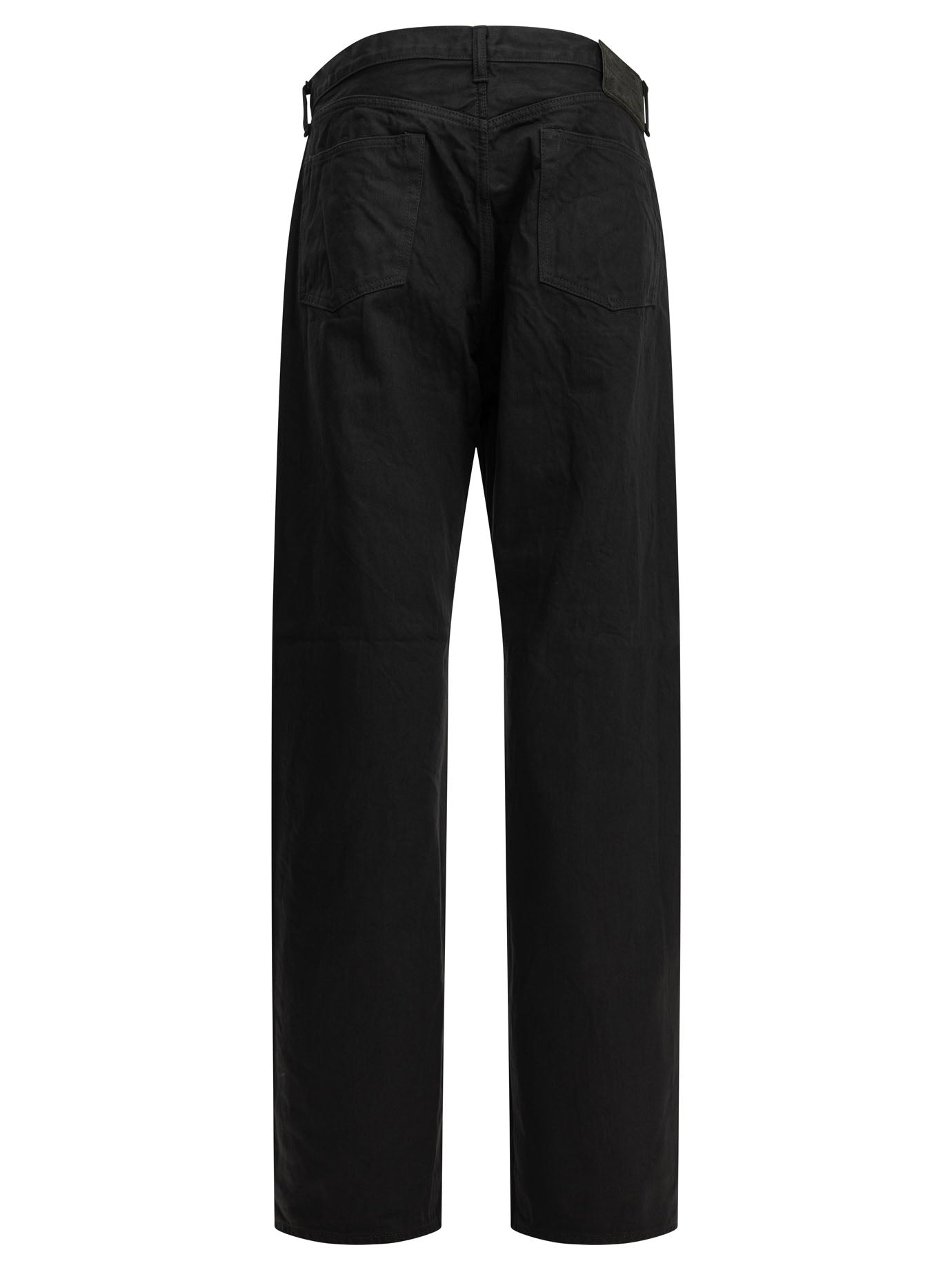 Kapital "BLKxBLK Denim 5P MONKEY TH" Wide-Leg Jeans - Black