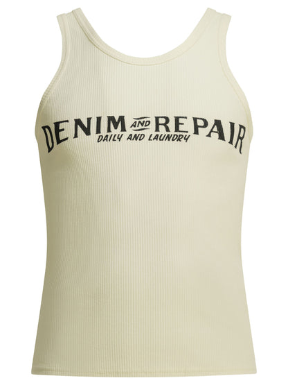 Kapital "Denim Repair" Tank Top - White