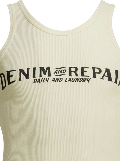 Kapital "Denim Repair" Tank Top - White