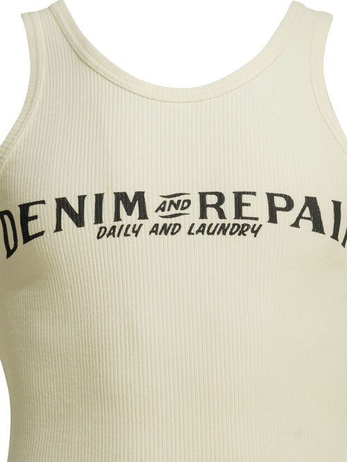 Kapital "Denim Repair" Tank Top - White