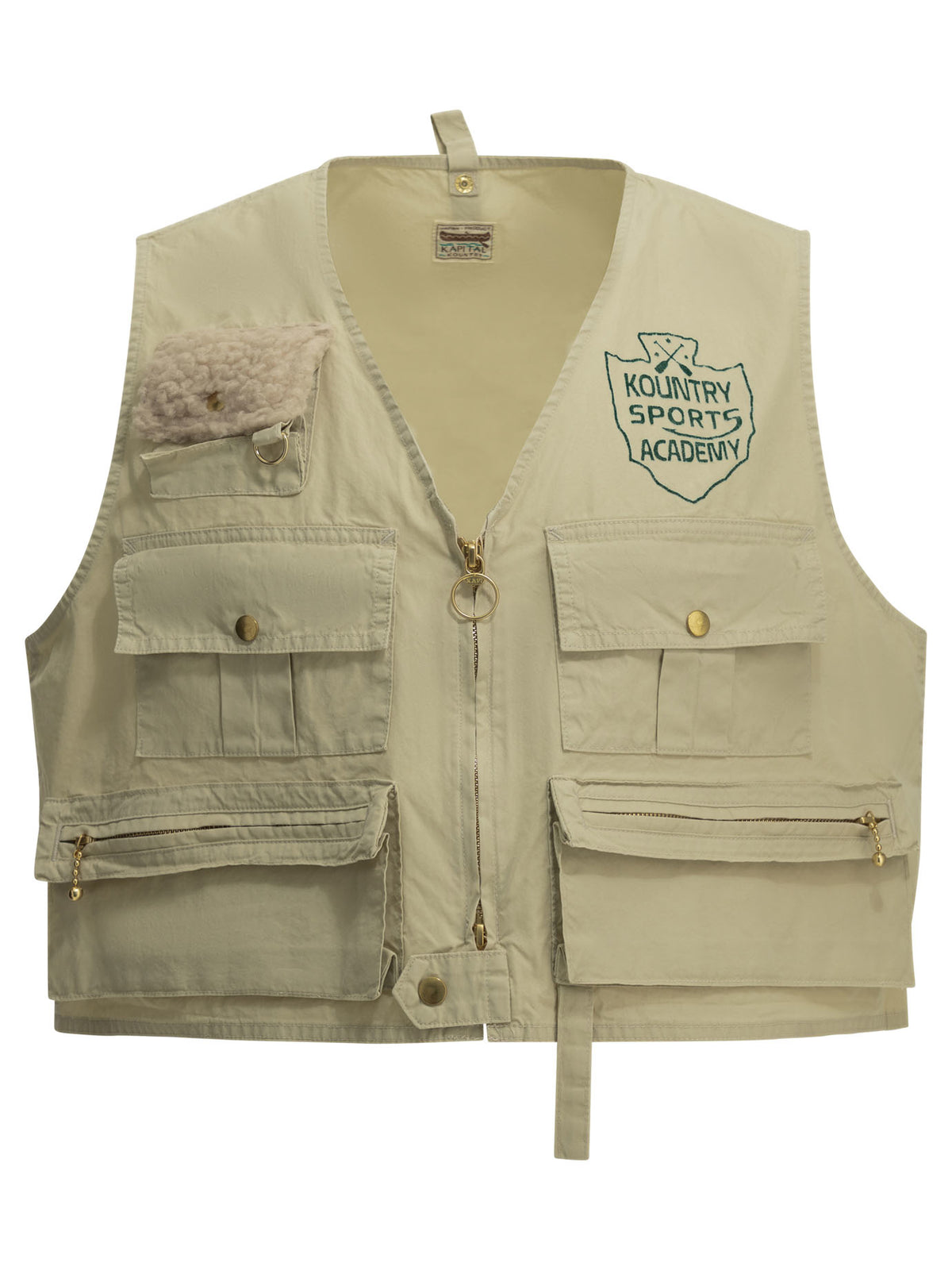 Kapital "Fishing Vest" Sleeveless Jacket - Beige