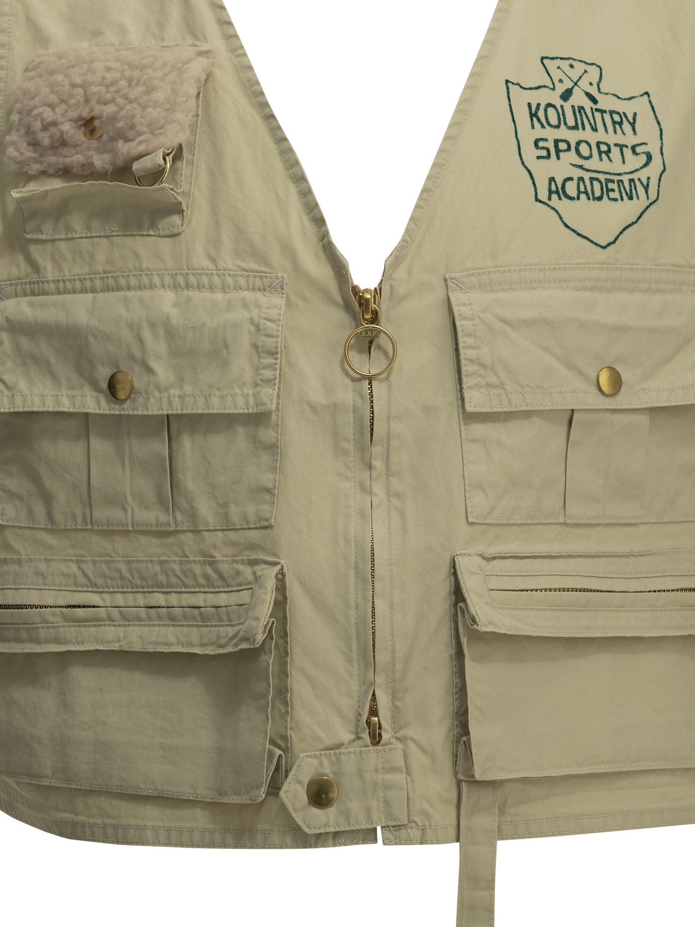 Kapital "Fishing Vest" Sleeveless Jacket - Beige
