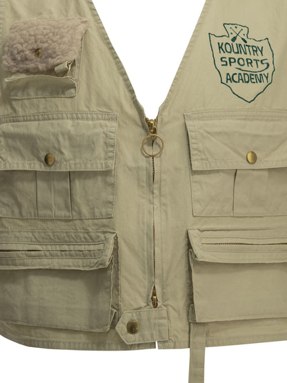 Kapital "Fishing Vest" Sleeveless Jacket - Beige