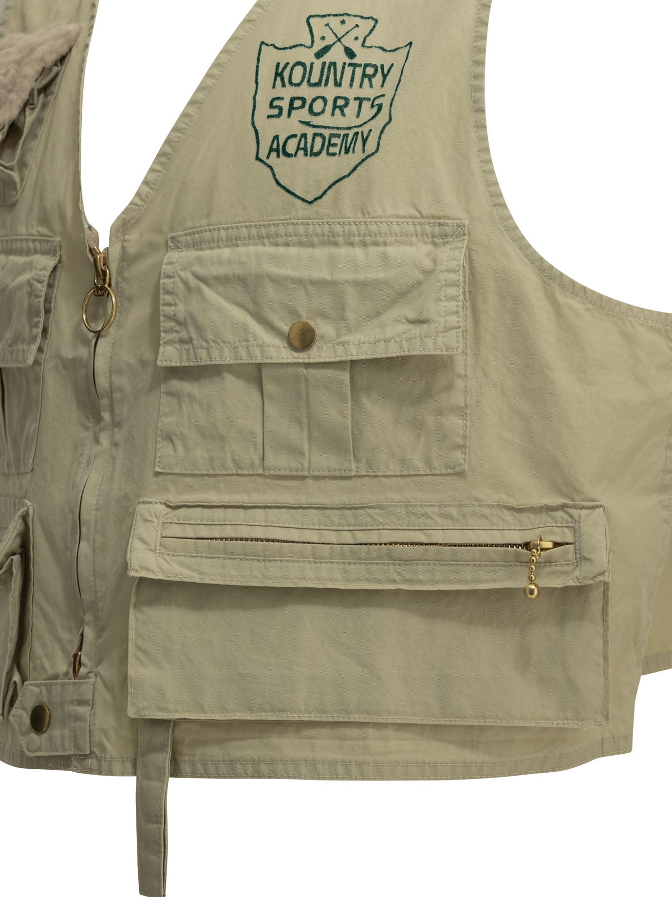 Kapital "Fishing Vest" Sleeveless Jacket - Beige