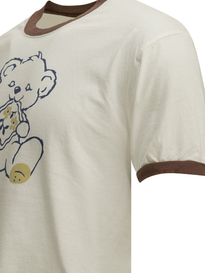 Kapital "Peckish Little Bear" Crew-Neck T-Shirt - White