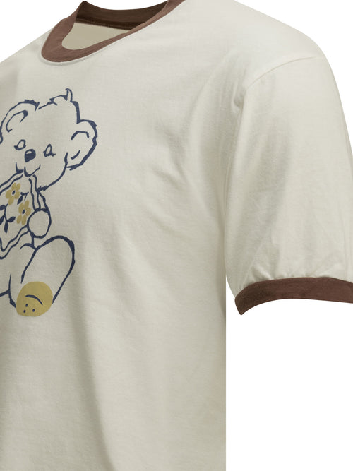 Kapital "Peckish Little Bear" Crew-Neck T-Shirt - White