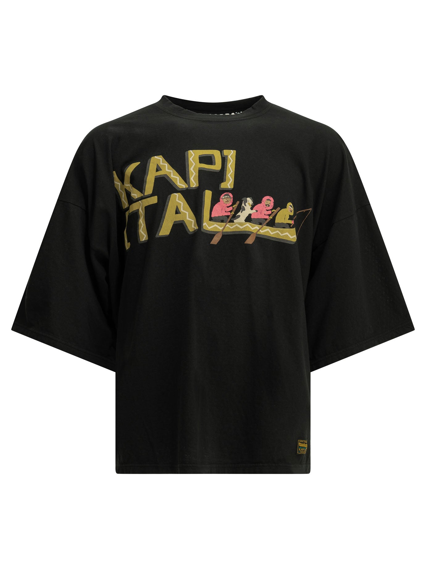 Kapital "Katabira Canoe Kapital" Crew-Neck T-Shirt - Black
