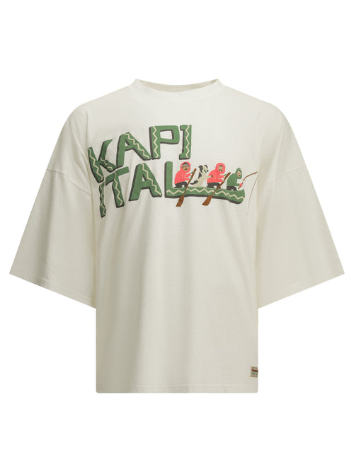 Kapital "Katabira Canoe Kapital" Crew-Neck T-Shirt - White