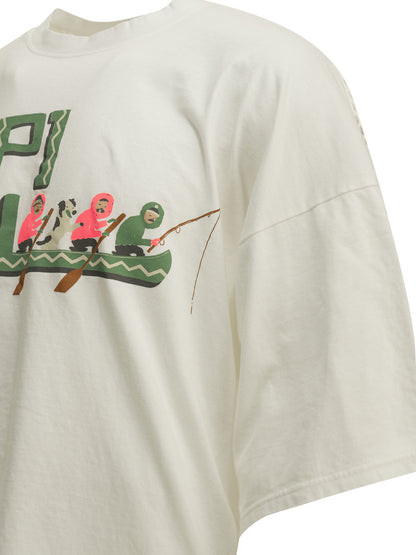 Kapital "Katabira Canoe Kapital" Crew-Neck T-Shirt - White