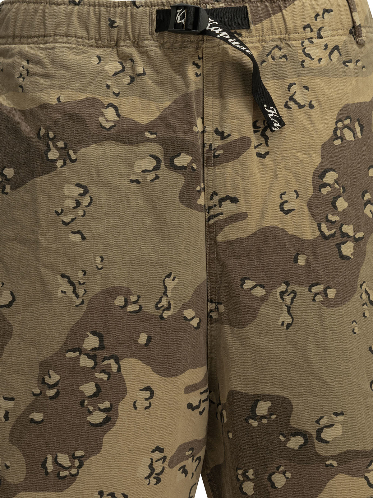 Kapital "PECKISH chocolate chip" Shorts with Drawstrings - Beige