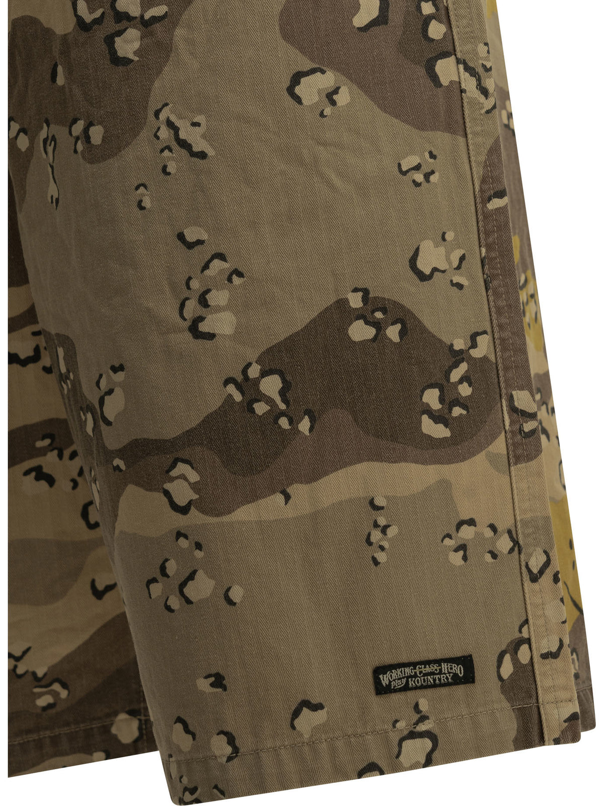 Kapital "PECKISH chocolate chip" Shorts with Drawstrings - Beige