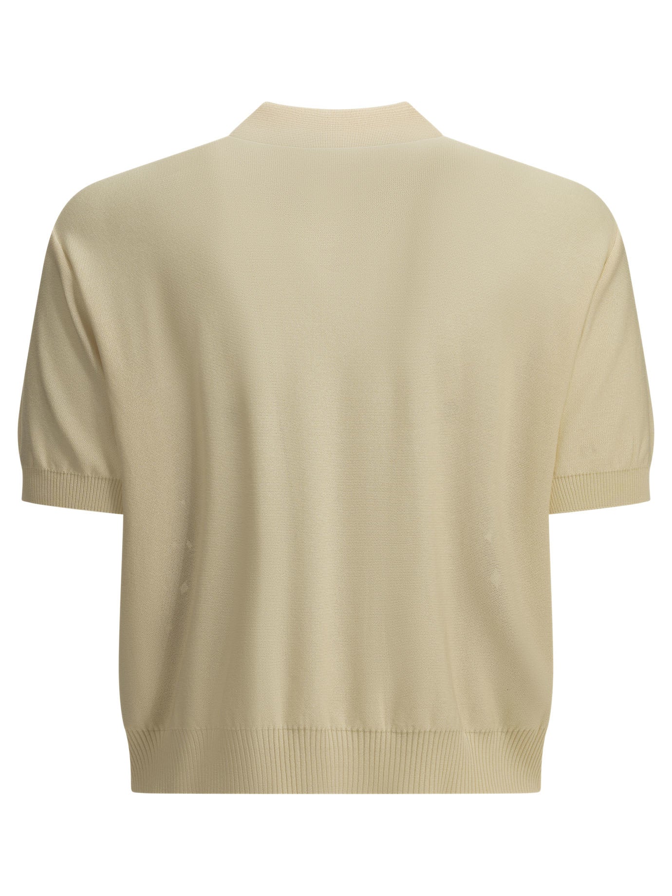 Kapital Button-down Polo Shirt "Knit x YOYO Quilt Polo" - Blue
