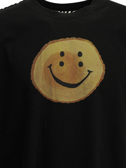 Kapital "Tree Trunk Rainbow" Crew-Neck T-Shirt - Black