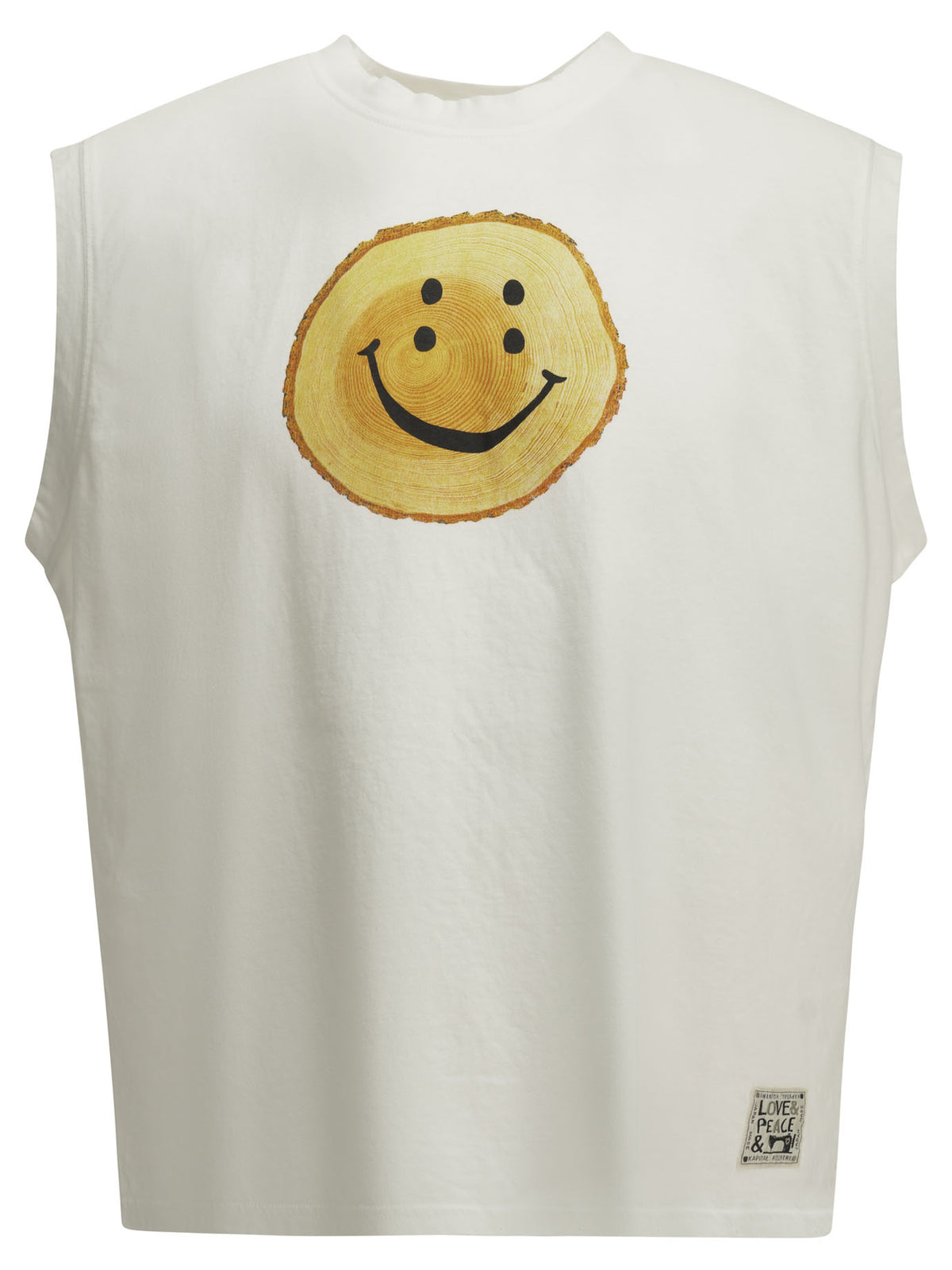 Kapital "Tree Trunk Rainbow" Crew-Neck T-Shirt - White