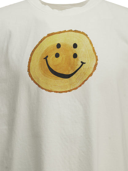 Kapital "Tree Trunk Rainbow" Crew-Neck T-Shirt - White