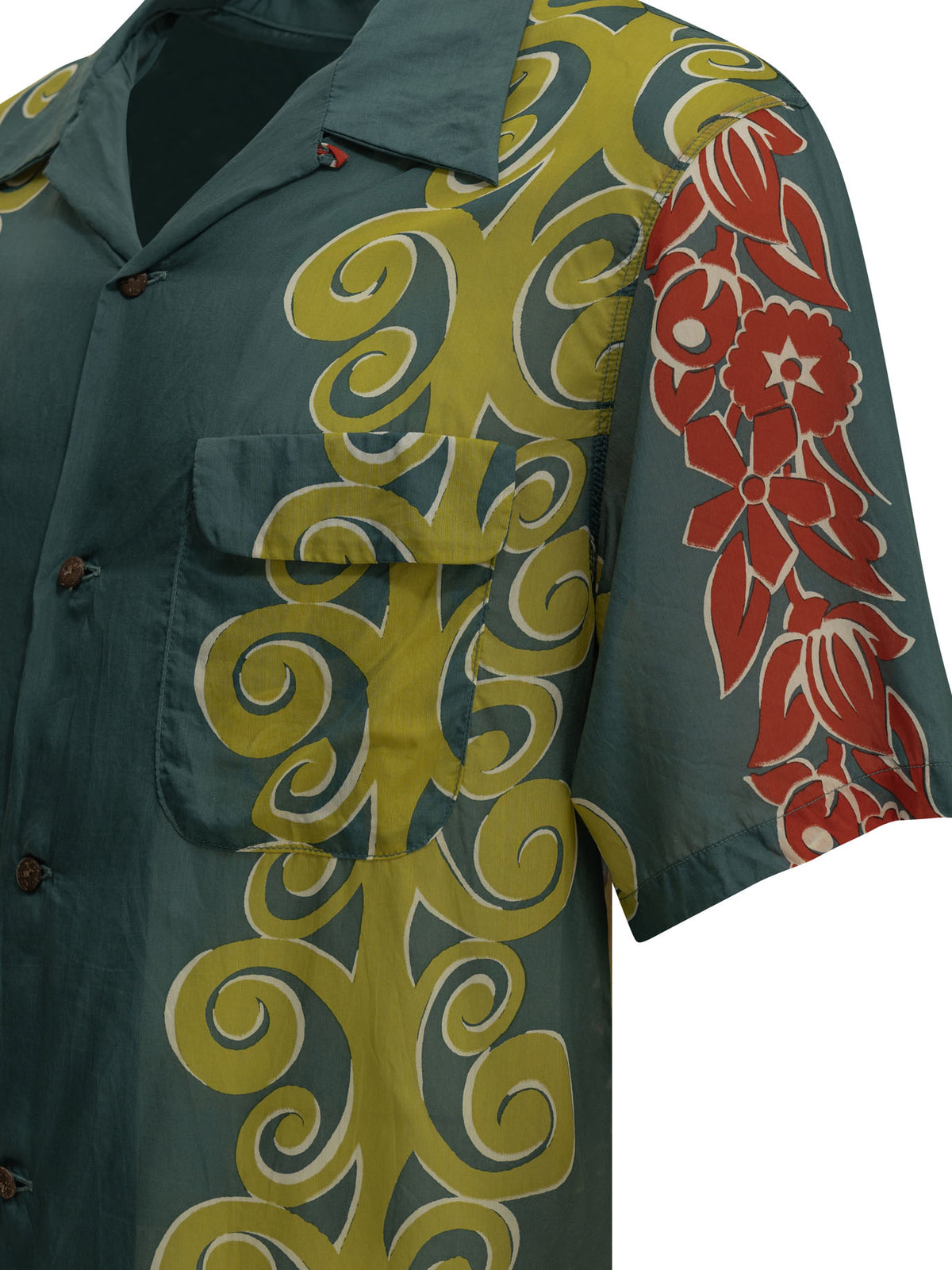 Kapital "Kona Tree" Casual Shirt - Green